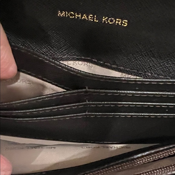 Michael Kors Dark Brown Wallet with Gold Logo - Picture 10 of 13